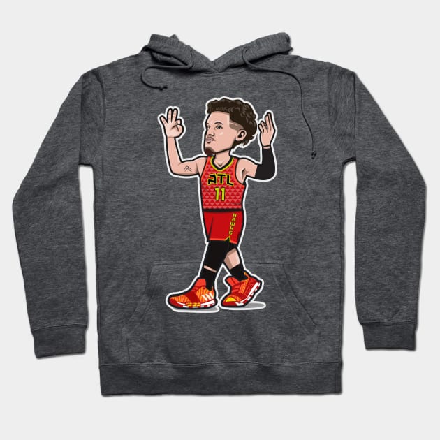 Trae Young Cartoon Style Hoodie by ray1007